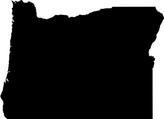 Oregon USA Map. OR US Outline Boundary Border Shape State Map. Oregonian Detailed Silhouette Symbol Sign Atlas Geography Lazer Laser Cutout. Transparent PNG Flattened JPG Flat JPEG