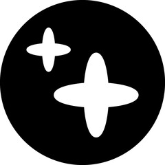 Shining star  button. Starry Sky