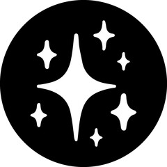 Shining star  button. Starry Sky