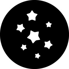Shining star  button. Starry Sky