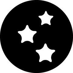 Shining star  button. Starry Sky