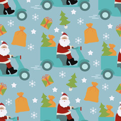 New year Merry Christmas tree Santa Claus Gift