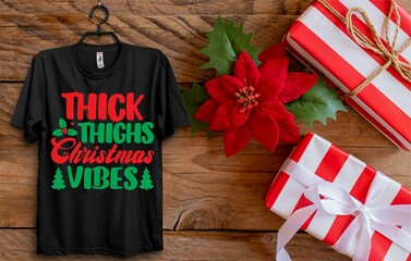 Fototapeta na wymiar Christmas T-shirt design bundle