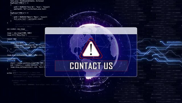 CONTACT US and Earth Connections Network, Animation, Background, Loop, 4k

