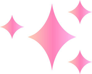 Obraz premium Gradient pink magic star