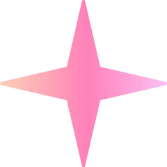 Fototapeta premium Gradient pink magic star