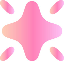 Cartoon Pink magic star
