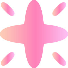 Cartoon Pink magic star