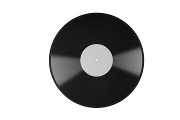 Mockup of a vinyl record with transparent background 3d render. High quality PNG illustration