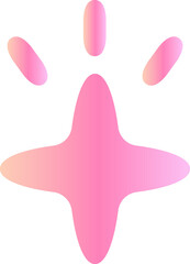 Fototapeta premium Cartoon Pink magic star