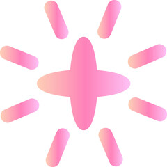 Fototapeta premium Cartoon Pink magic star