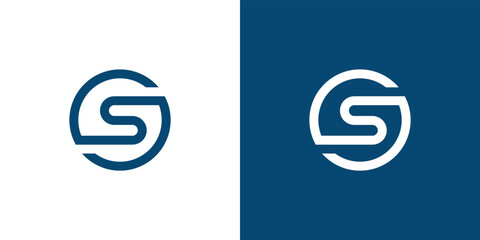 Abstract letter S logo design