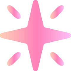 Fototapeta premium Cartoon Pink magic star