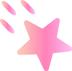 Cartoon Pink magic star