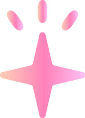 Fototapeta premium Cartoon Pink magic star