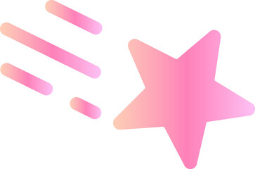 Cartoon Pink magic star