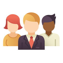 Fototapeta premium Team flat design style icon