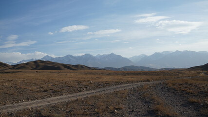 Mountains and desert