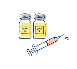 注射器とバイアル剤