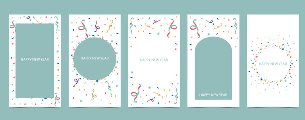 confetti celebration background for social media, website