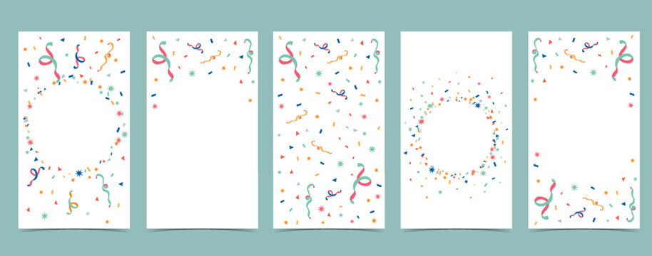 confetti celebration background for social media, website