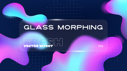 Abstract background in glass-morphism style.