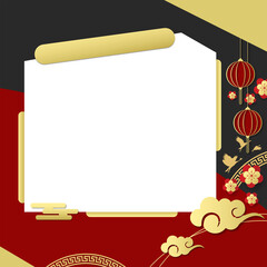 sale banner template. happy chinese new year concept. PNG format