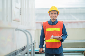 Asian Worker factory concept,