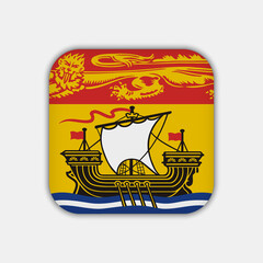 New Brunswick flag, province of Canada. Vector illustration.