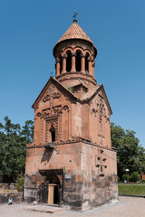 Fototapeta na wymiar Surp Astvatzatzin (Holy Mother of God) Church of 1301 on sunny summer day. Yeghvard, Armenia.