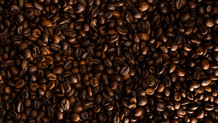 coffee beans texture close up 