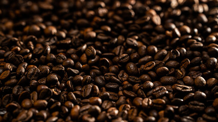 coffee beans texture close up 