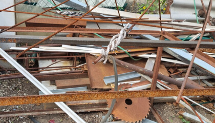 Extreme close-up of rusty old pipes