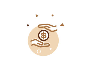 Dollar Hands Stroke Line Icon