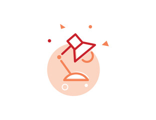 table lamp stock line icon