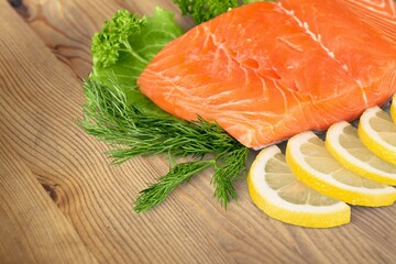 Fresh tasty fish fillet dish on the plate