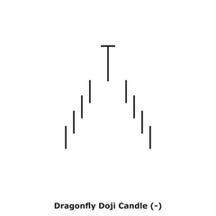 Dragonfly Doji Candle (-) White & Black - Round
