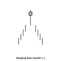 Hanging Man Candle (-) White & Black - Round