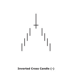 Inverted Cross Candle (-) White & Black - Round