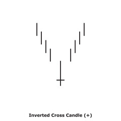 Inverted Cross Candle (+) White & Black - Round