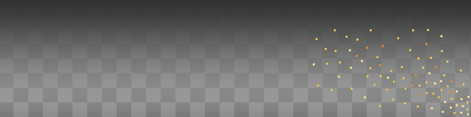 Gold Dot Falling Vector Transparent Panoramic