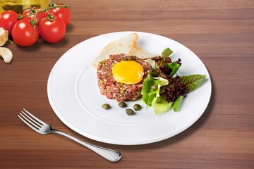 Tasty fresh salad dish, healthy food.