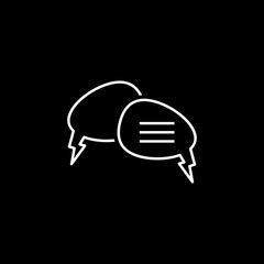 Chat logo icon isolated on dark background