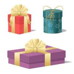 A set of verctor gifts for the holidays. New Year.