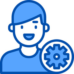 Setting blue outline icon