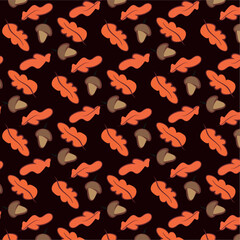 Autumn pumpkins with teal background pattern. Maple leaves, sunflowers, flowers ditsy. Perfect for fall, Thanksgiving, holidays, fabric, textile. Seamless repeat swatch. Vector illustration