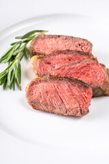 Sliced beef steak