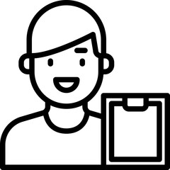 Clipboard outline icon