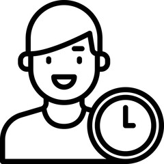 Clock outline icon