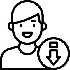 Download outline icon